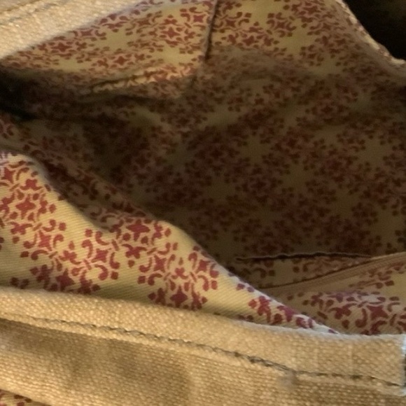 Vintage Bohemian FOSSIL Tan Canvas Hobo Bag - Picture 6 of 6